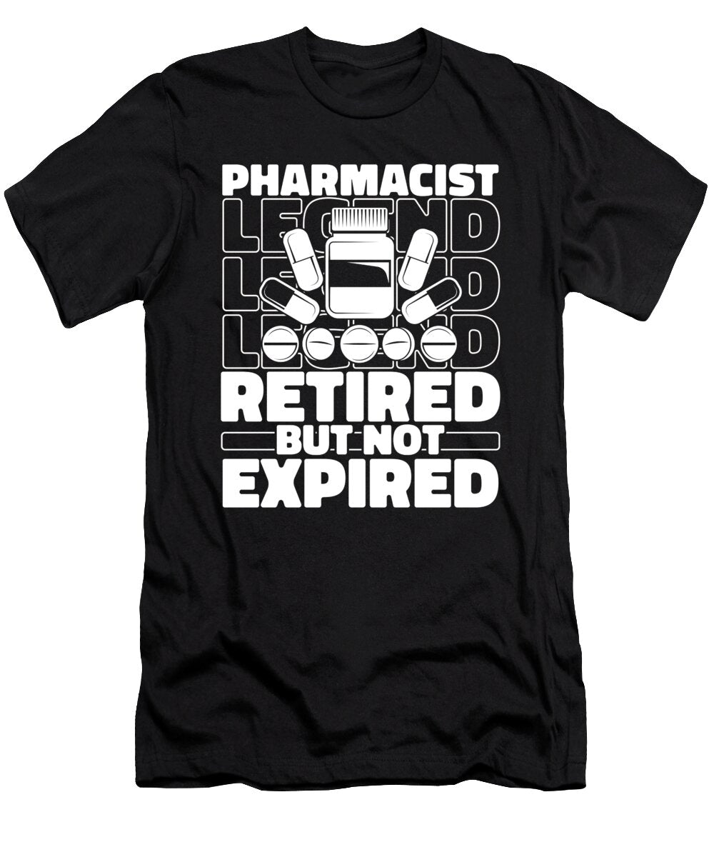 1 Pharmacy Retired Medicine Dispensary Pharmacist Crazy Squirrel T-Shirt