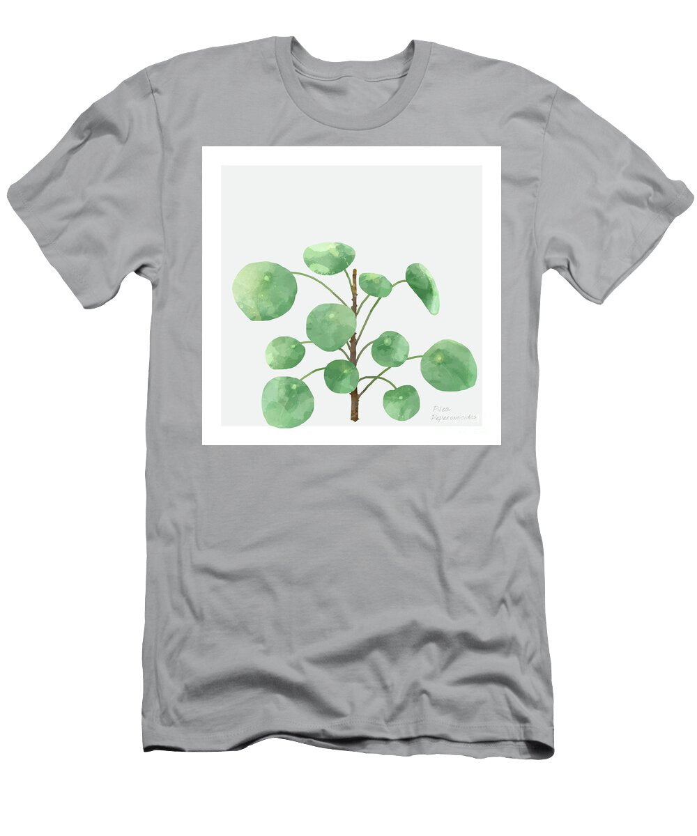 1 Pilea Peperomioides Plant Isolated on Whtie Background Word Fandom T-Shirt