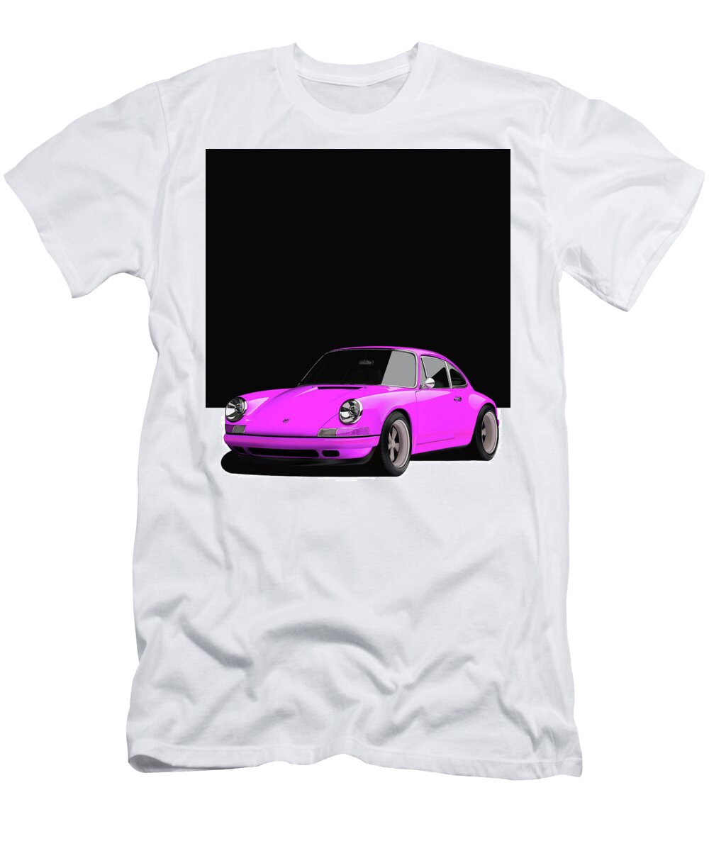1 Pink Porsche 911 Classic Restomod Poster Thespeedart T-Shirt