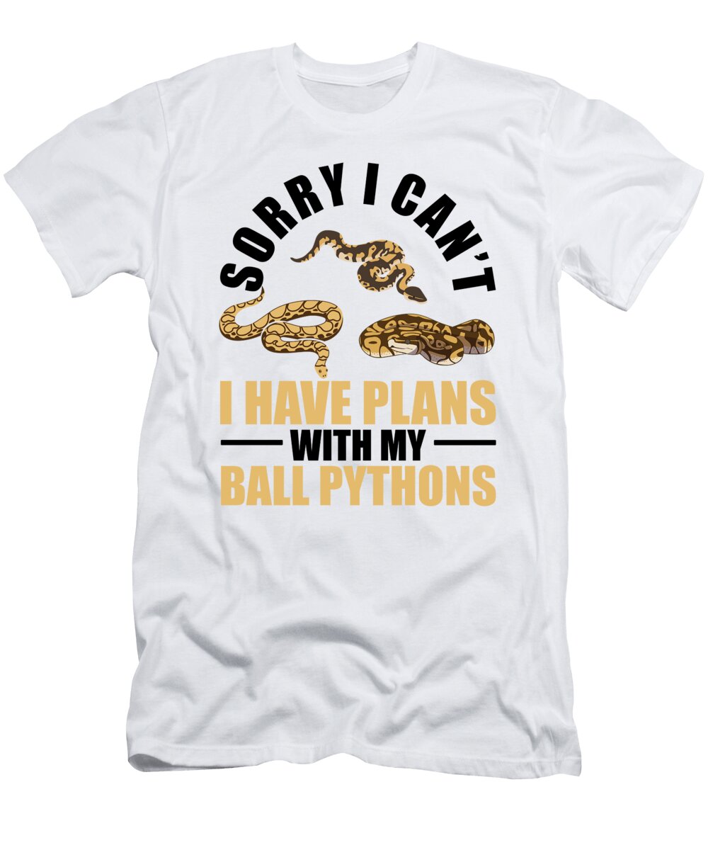1 Plans with My Ball Pythons Snake Boa Pet Reptile Florian Dold Art T-Shirt