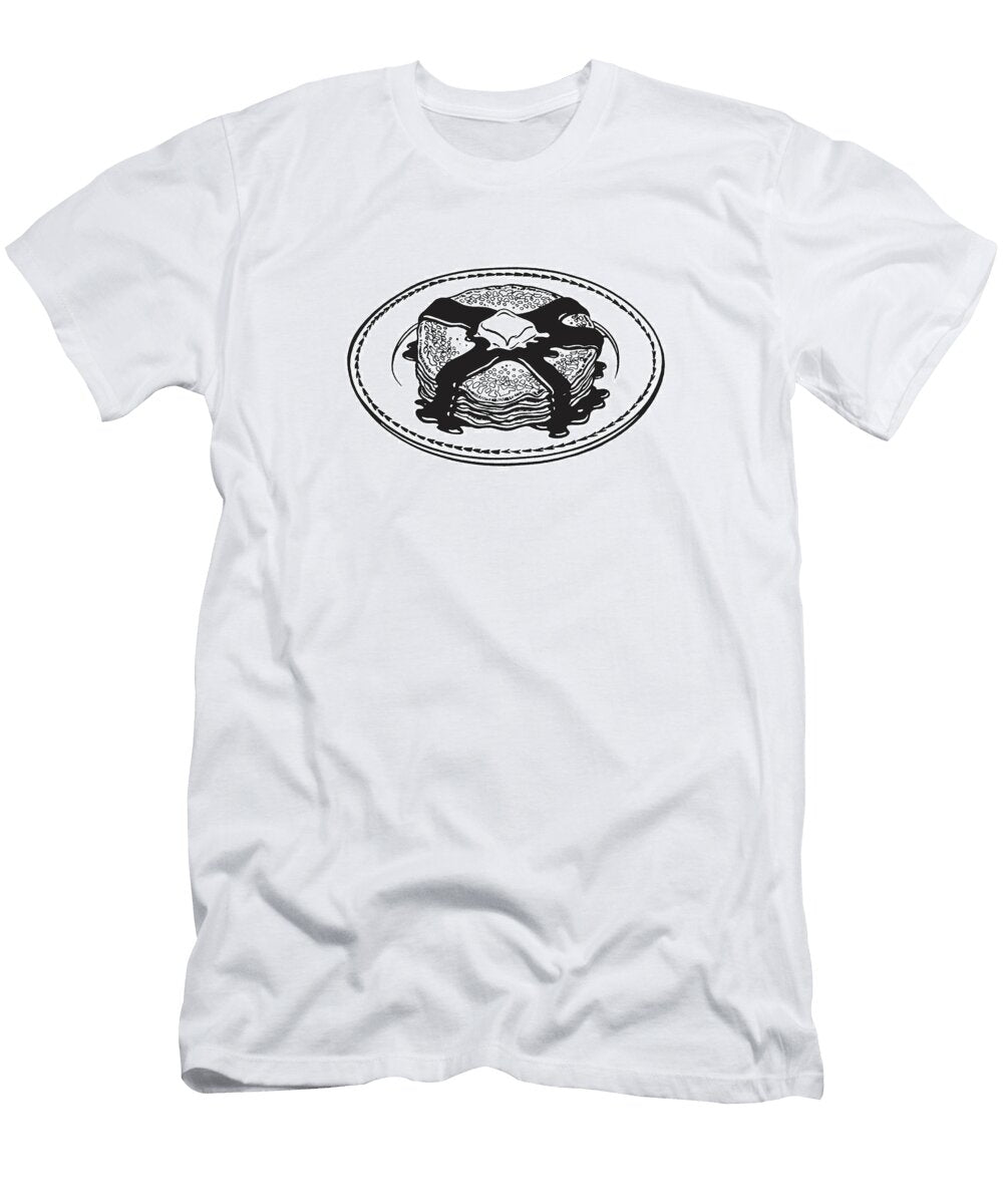 1 Plate of Pancakes and Syrup Csa Images T-Shirt
