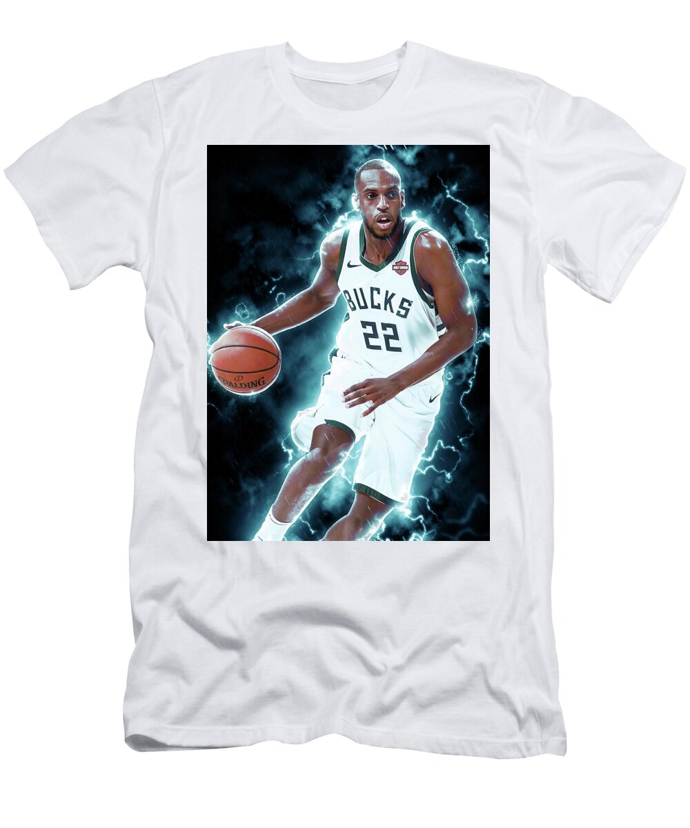 1 Player Art Khris Middleton Khris Middleton Khrismiddleton Jameskhristianmiddleton Milwaukee Bucks De Wrenn Huber T-Shirt