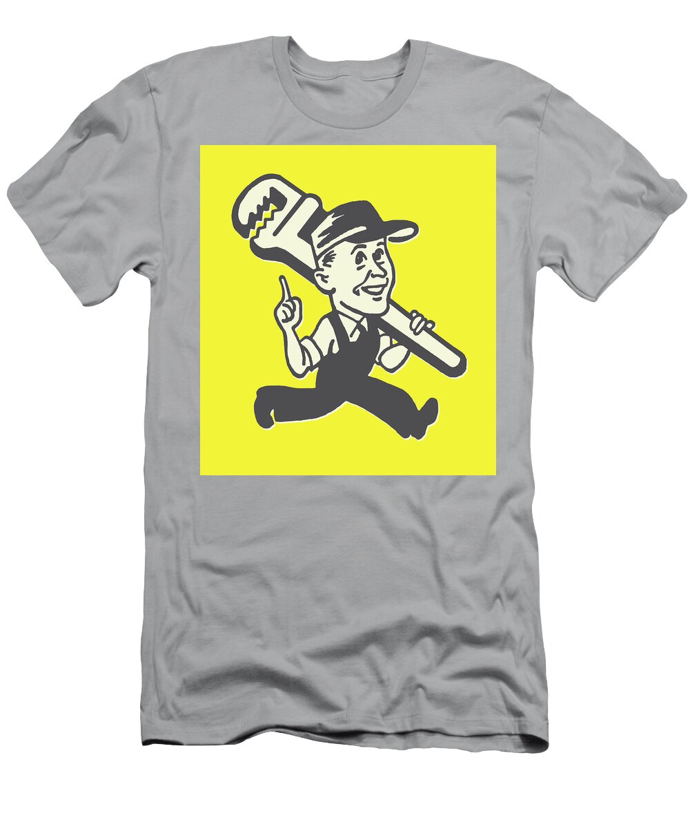 1 Plumber and Large Wrench Csa Images T-Shirt
