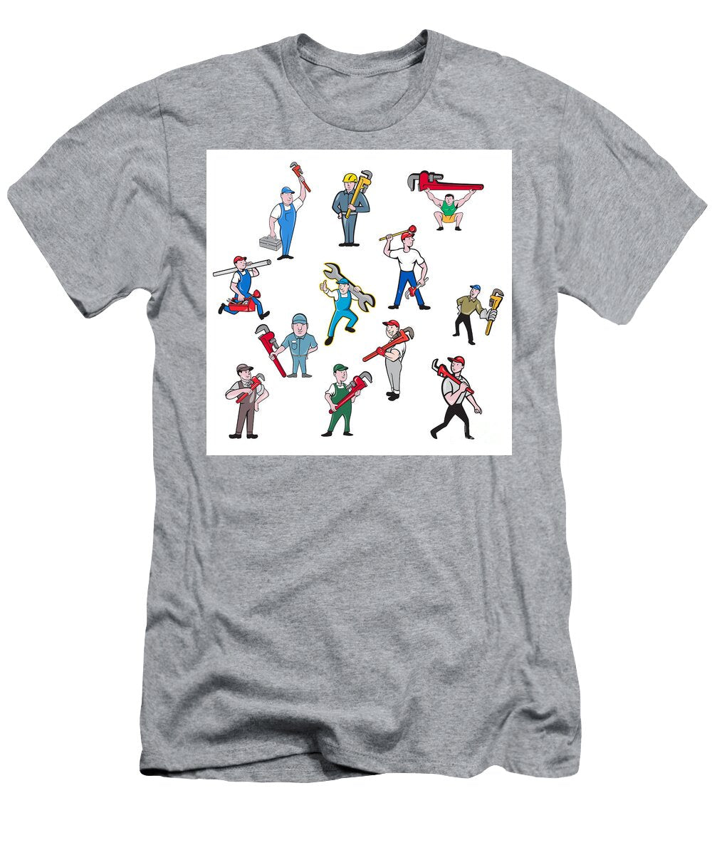 1 Plumber Cartoon Set Aloysius Patrimonio T-Shirt