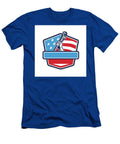 1 Plumber Hand Pipe Wrench USA Flag Shield Retro Aloysius Patrimonio T-Shirt