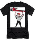 1 Plumber Lifting Monkey Wrench Cartoon Aloysius Patrimonio T-Shirt