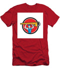 1 Plumber Lifting Monkey Wrench Circle Cartoon Aloysius Patrimonio T-Shirt