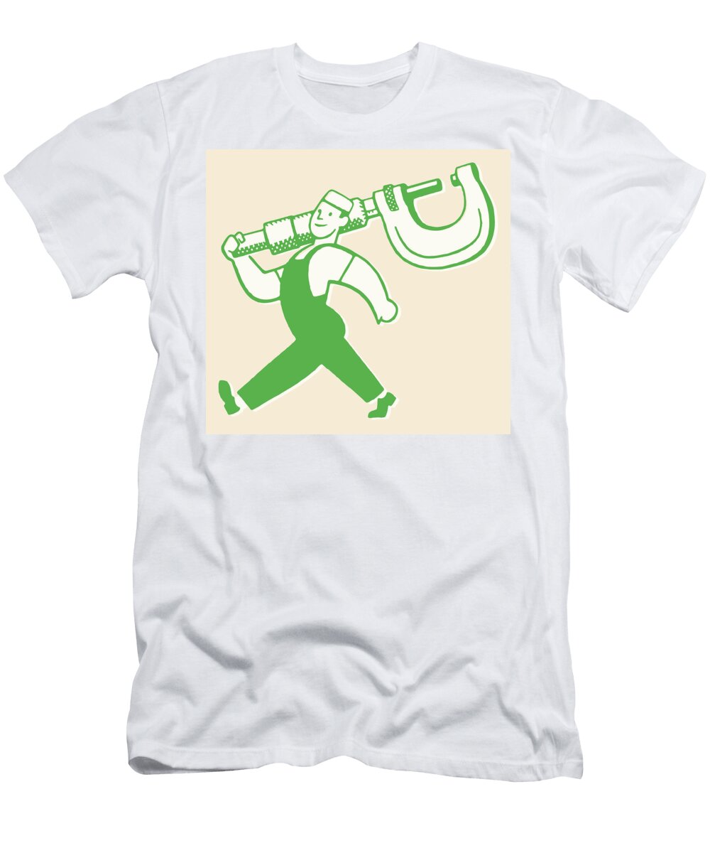 1 Plumber with Pipe Wrench Csa Images T-Shirt