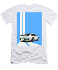1 Porsche 911 930 Classic Poster Light Blue Background Thespeedart T-Shirt