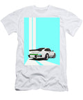 1 Porsche 911 930 Classic Poster Light Blue Cyan Background Thespeedart T-Shirt