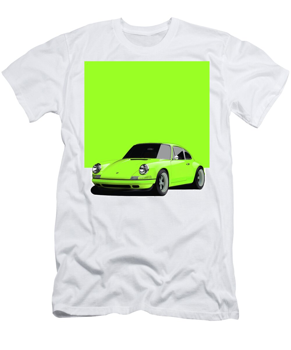 1 Porsche 911 Classic Restomod Poster Green Thespeedart T-Shirt