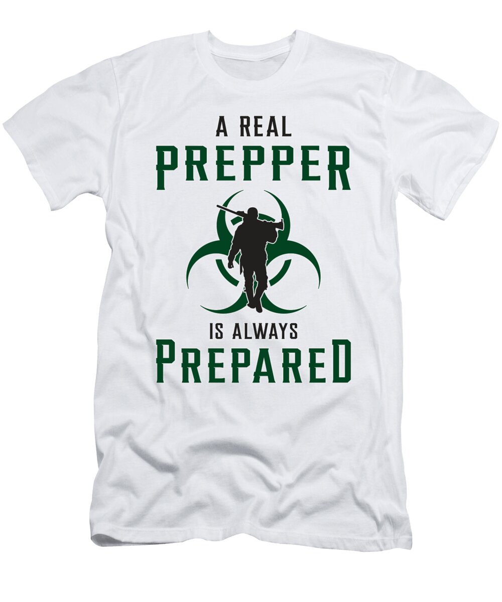 1 Prepper Apocalypse Doomsday Survival Gas Mask Gift Tshirtconcepts Marvin Poppe T-Shirt