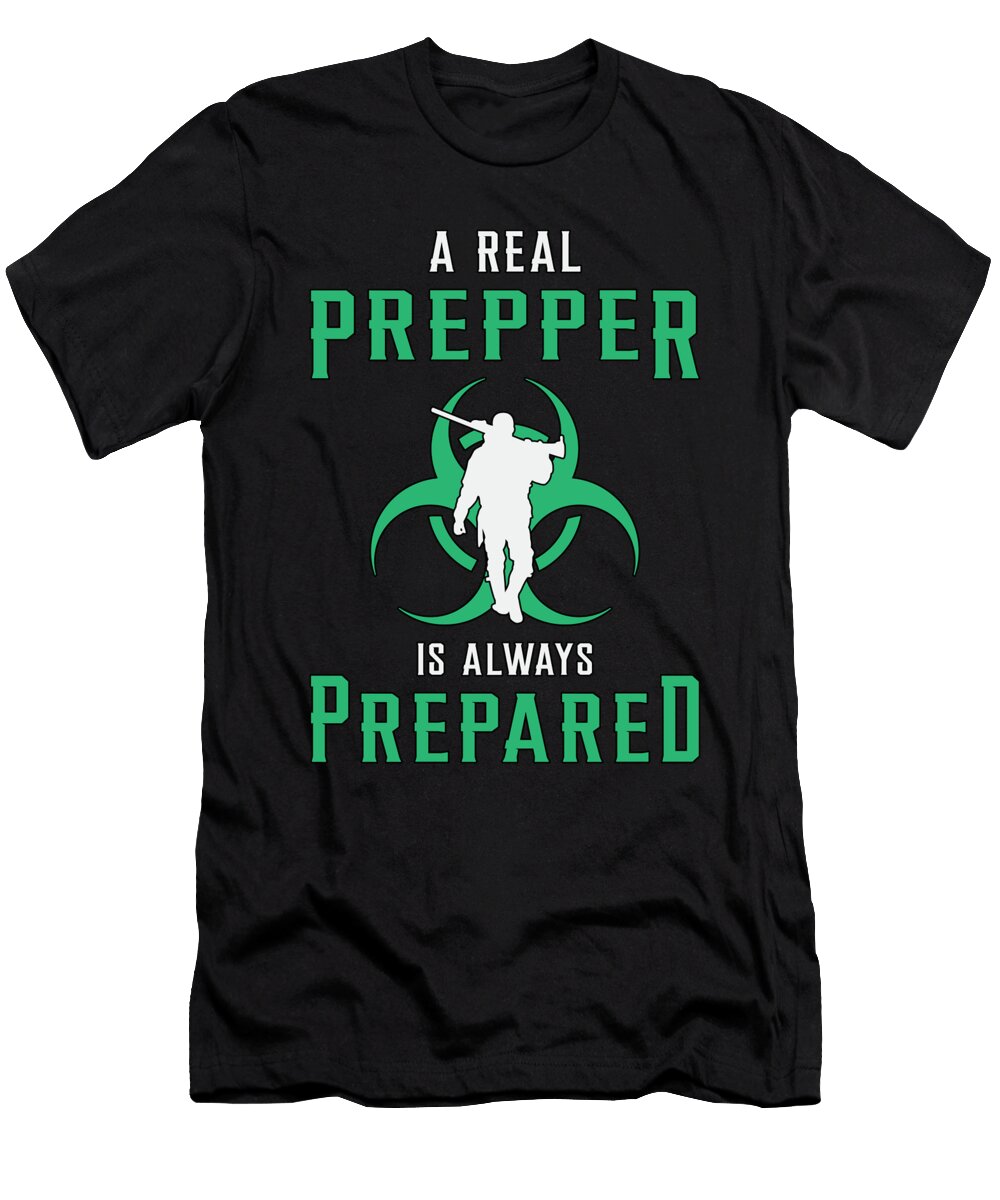 1 Prepper Doomsday Apocalypse Survival Gas Mask Gift Tshirtconcepts Marvin Poppe T-Shirt