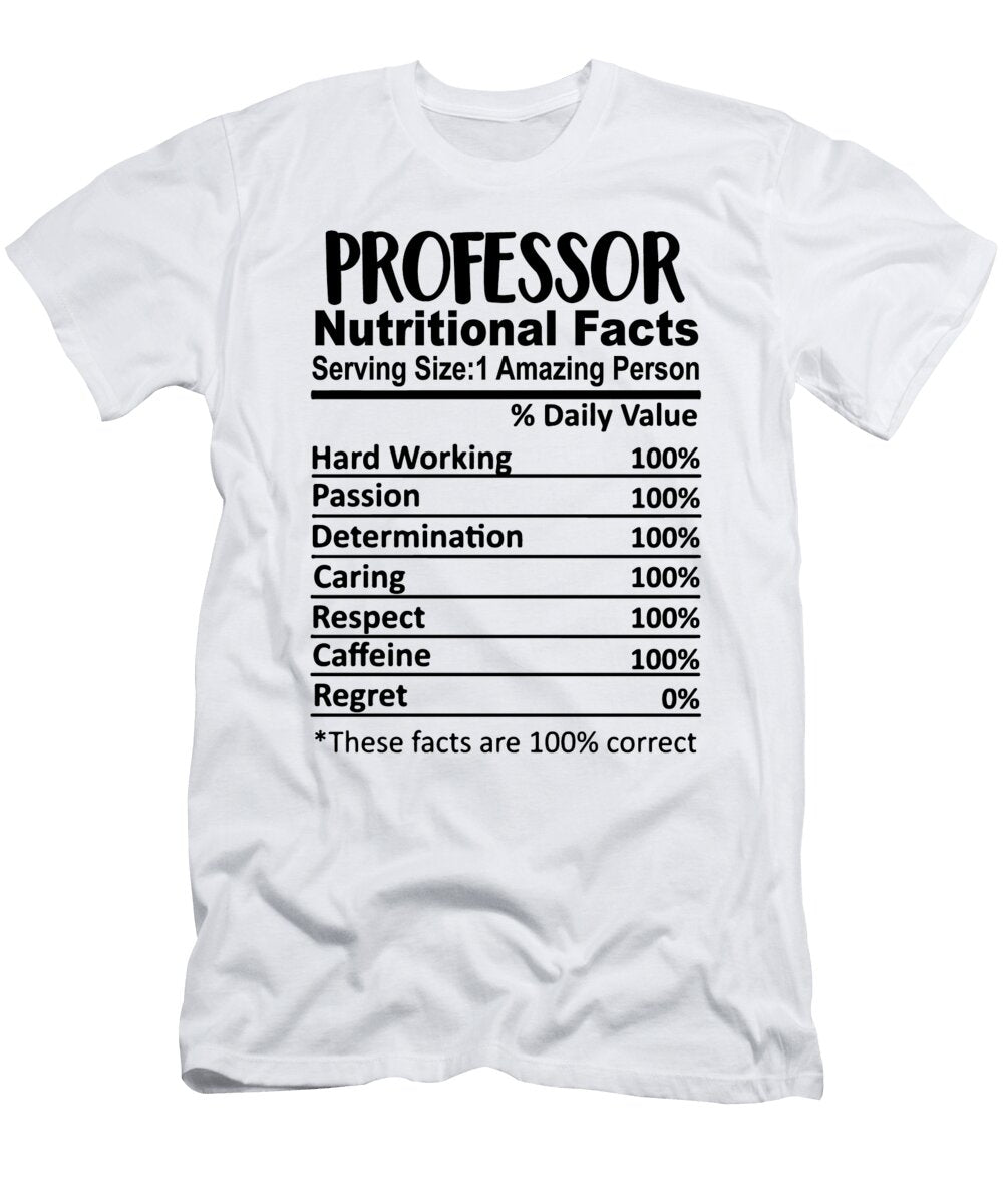 1 Professor Nutrition Facts Funny Jensen Cena T-Shirt