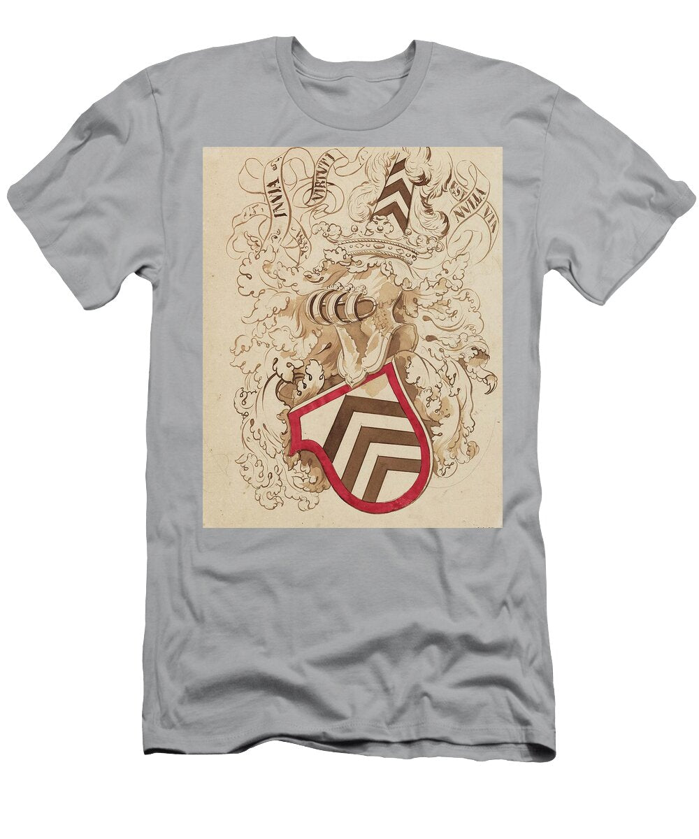 1 Projet De Decor Pour Un Vitrail Civil a Motif Heraldique Prosper Lafaye T-Shirt