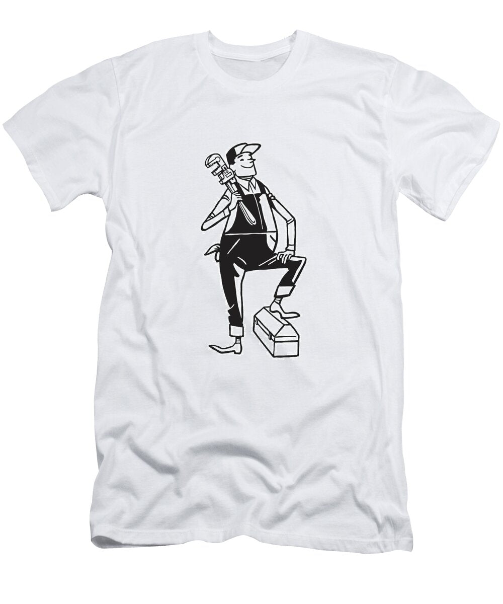 1 Proud Plumber Holding Wrench Csa Images T-Shirt