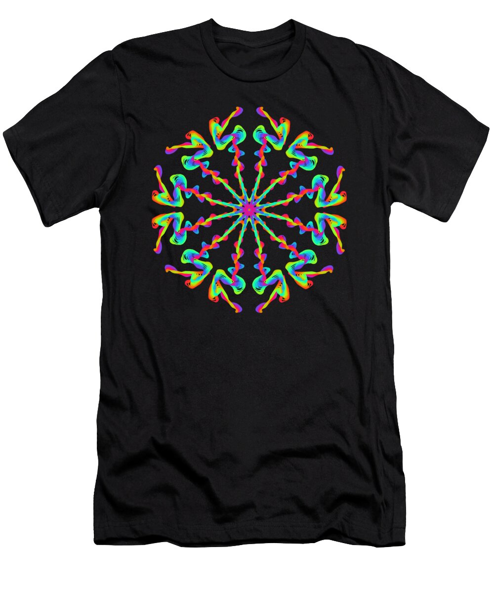 1 Rainbow Abstract Mandala Ariel Guevara T-Shirt