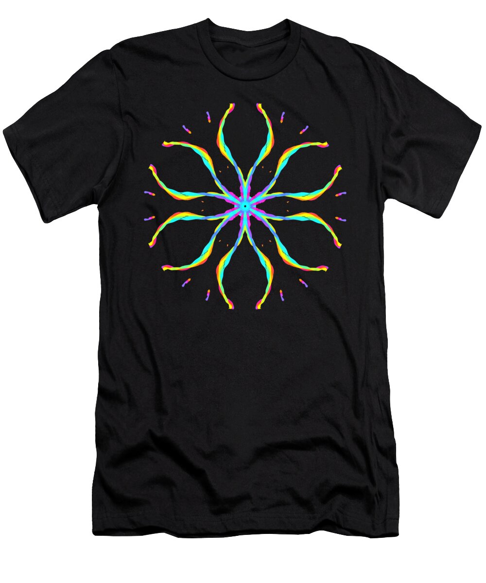 1 Rainbow Flower Mandala Ariel Guevara T-Shirt