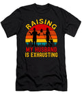 1 Raising My Husband Is Exhausting Funny Vintage and Words T-Shirt