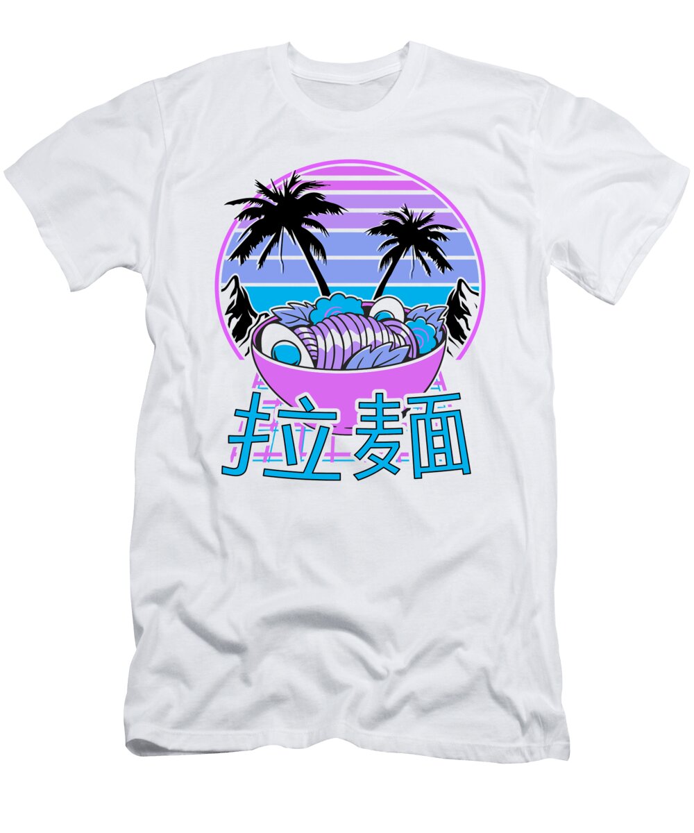 1 Ramen Bowl Japanese Retrowave Sunset Pastel Goth Lisa Stronzi T-Shirt