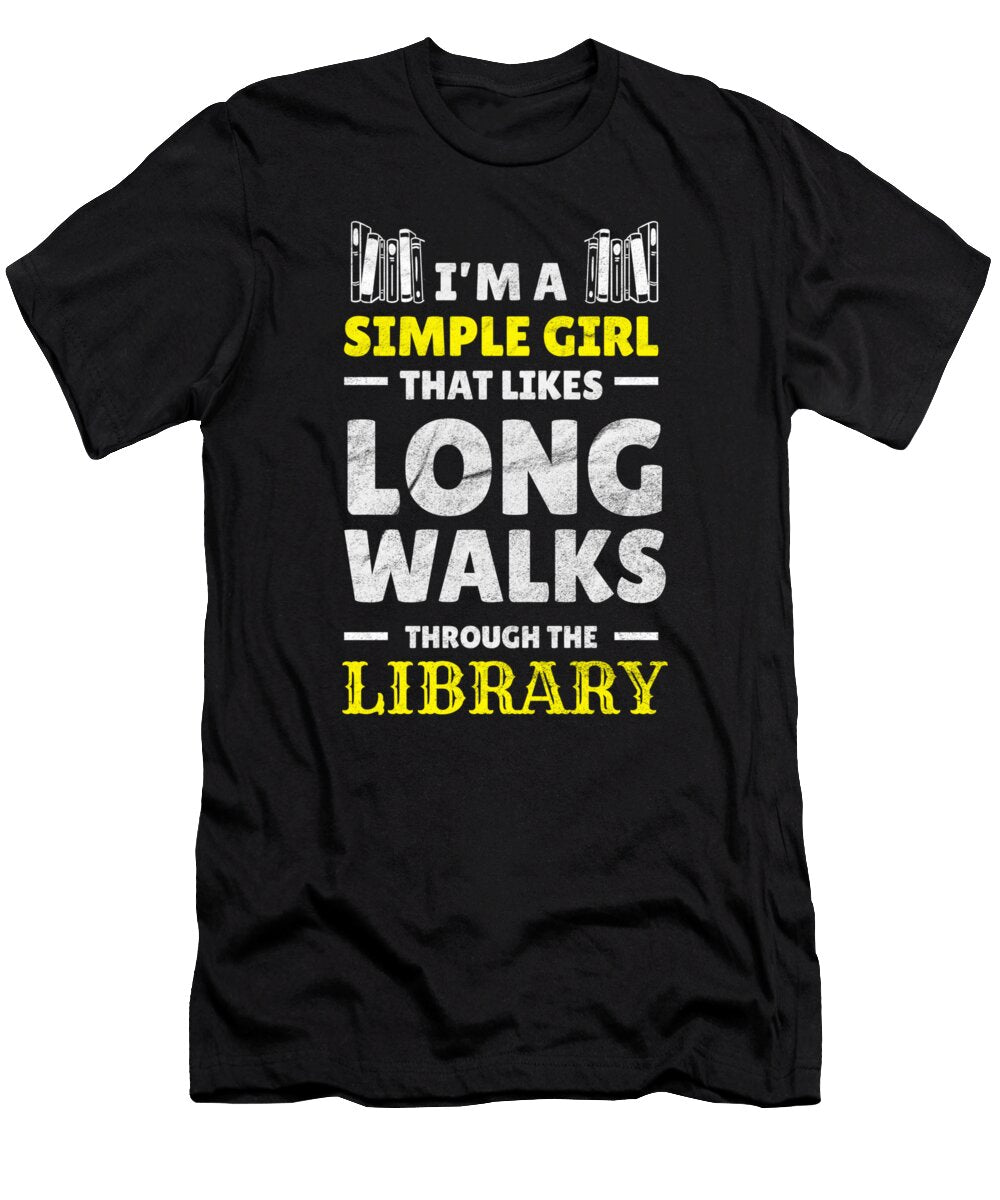 1 Reading Girl Read Books Literature Library Gift Teequeen2603 T-Shirt