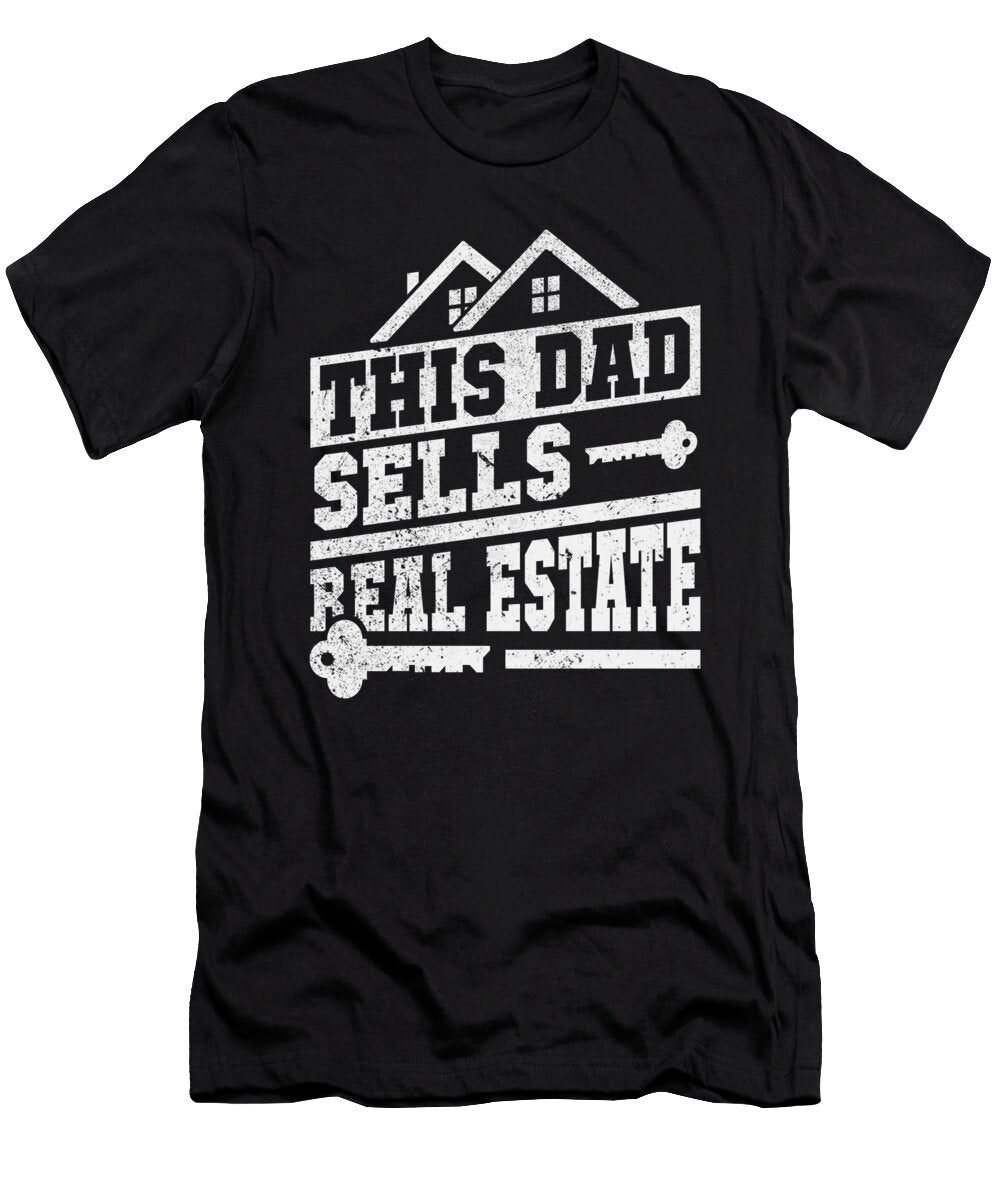 1 Realtor Real Estate Agent This Dad Sells Real Estate Crazy Squirrel T-Shirt