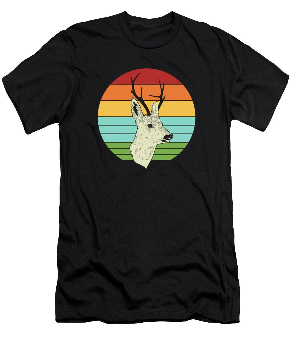 1 Retro Deer 80s 90s Vintage Stag Indie Nature Cool Marco Rothe T-Shirt