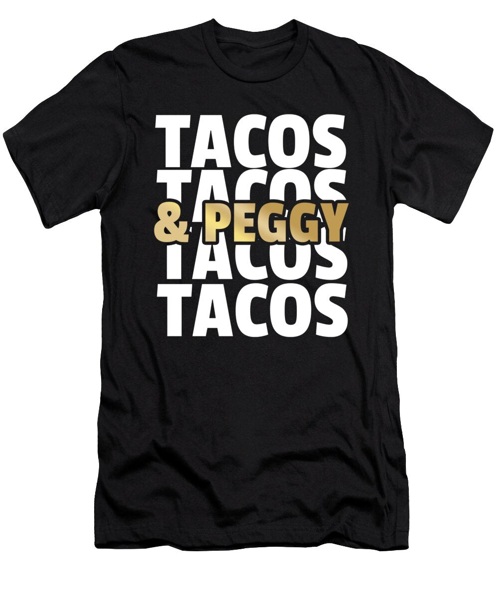 1 Retro Tacos Alexander Hamilton and Peggy Noirty Designs T-Shirt