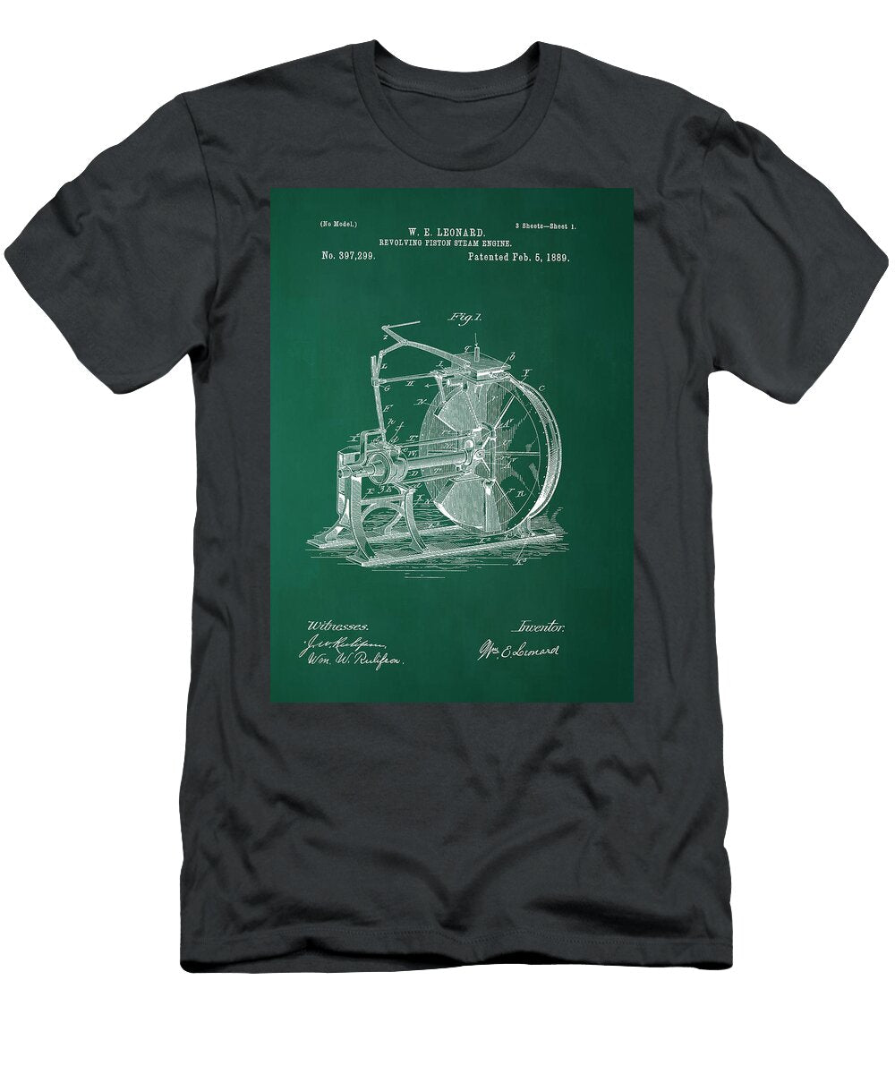 1 Revolving Piston Steam Engine Patent Brooke Roby T-Shirt