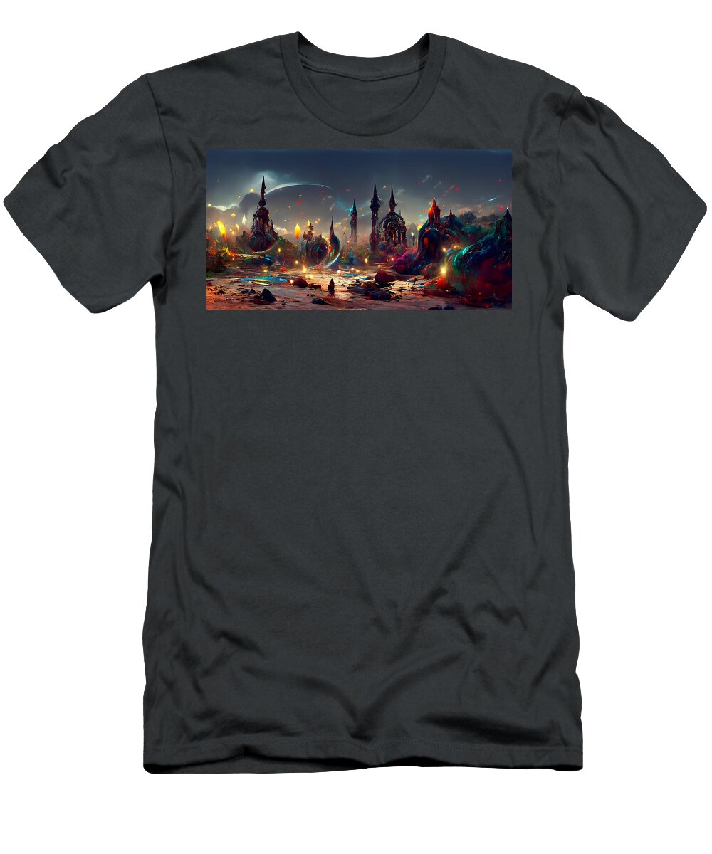 1 Rocky Landscape in Another Dimension Frederick Butt T-Shirt