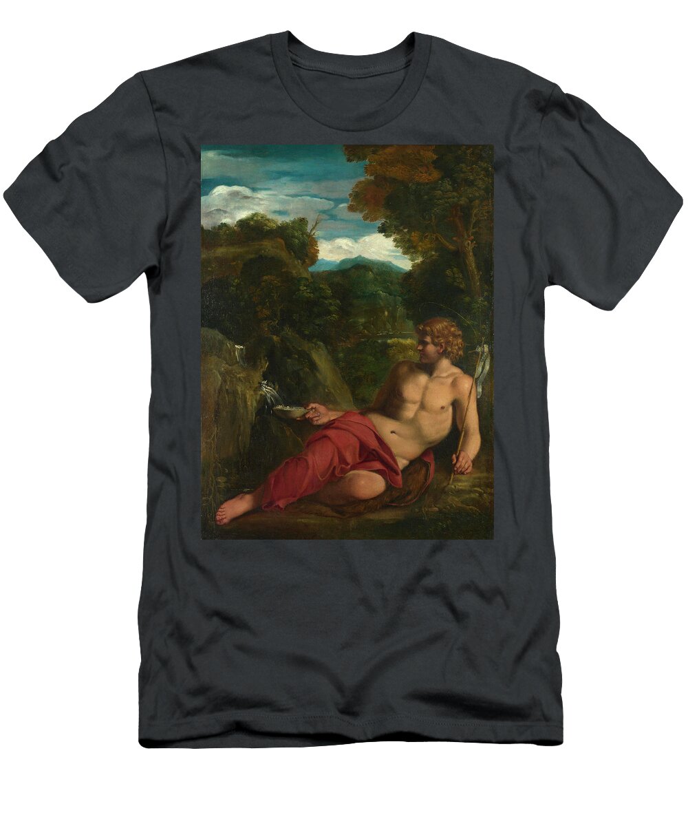 1 Saint John the Baptist Seated in the Wilderness Circle of Annibale Carracci T-Shirt