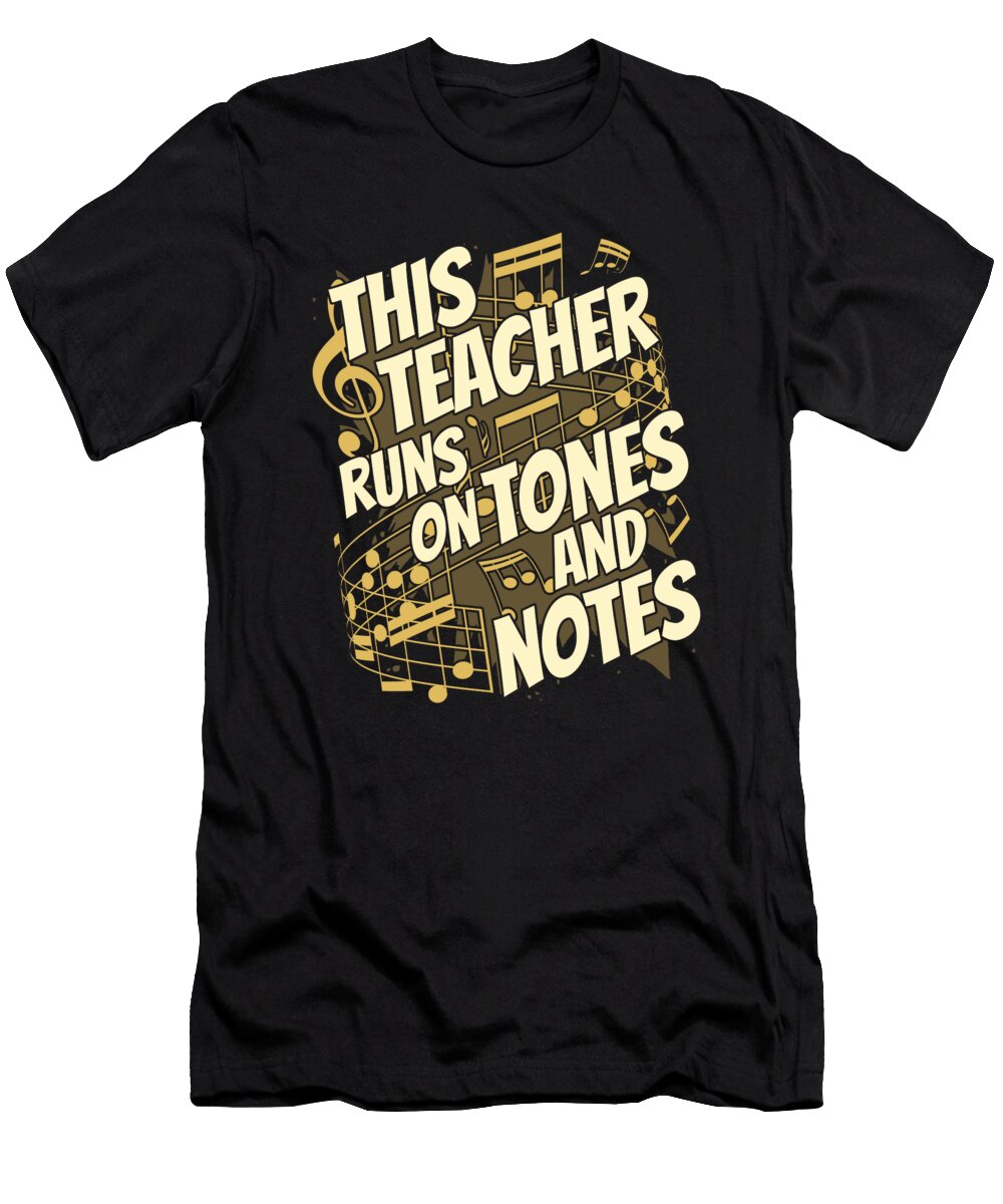 1 School Education Educator Music Teacher Crazy Squirrel T-Shirt