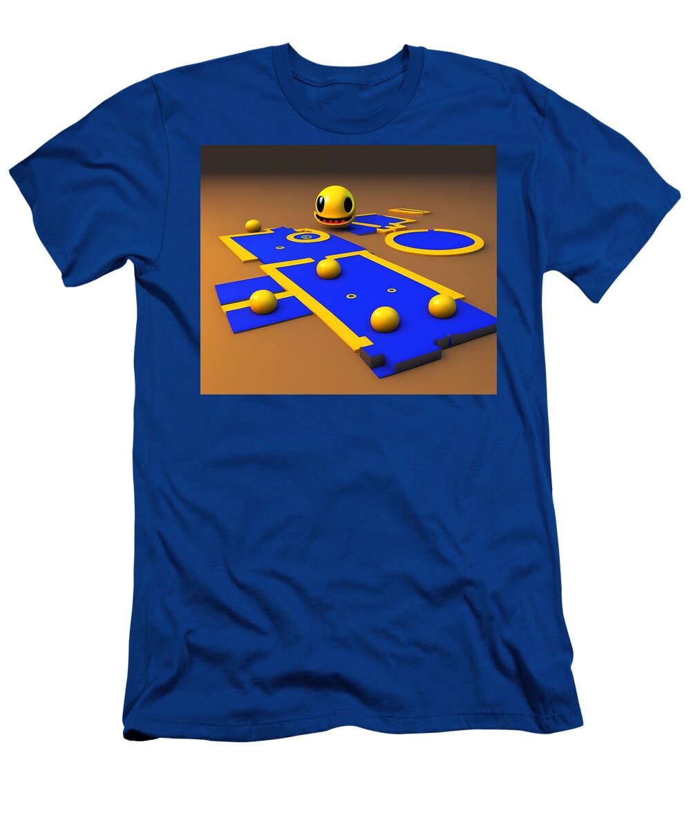 1 Screenshot From Pac Man Game Generative Ai Illustration Miroslav Nemecek T-Shirt