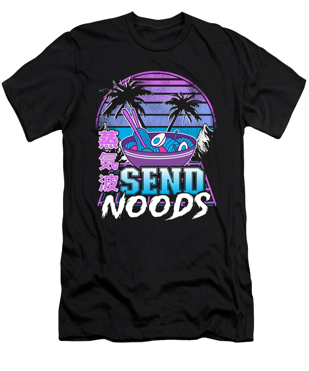 1 Send Noods Ramen Japanese Retrowave Pastel Goth Lisa Stronzi T-Shirt