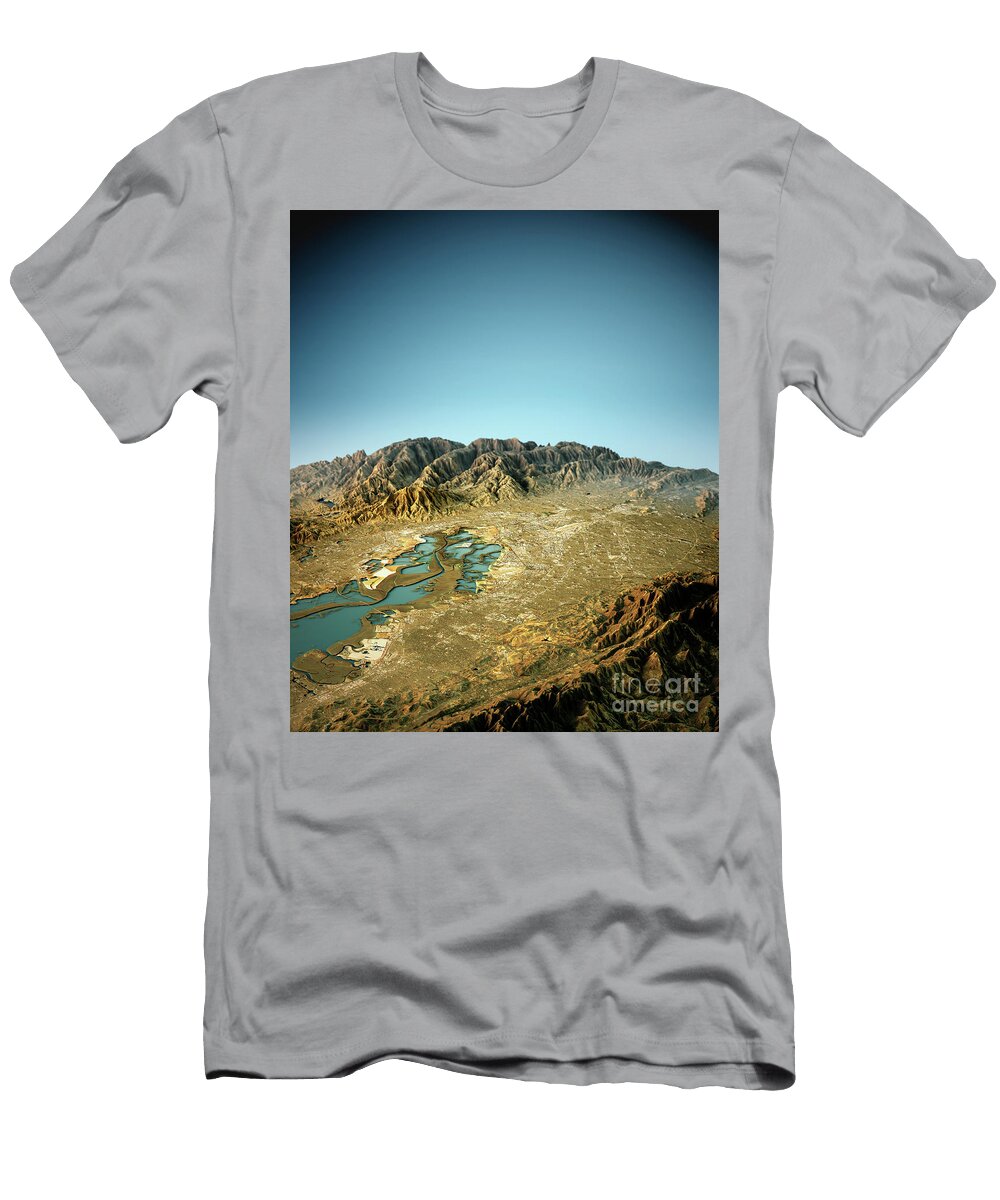 1 Silicon Valley 3d View West to East Natural Color Frank Ramspott T-Shirt