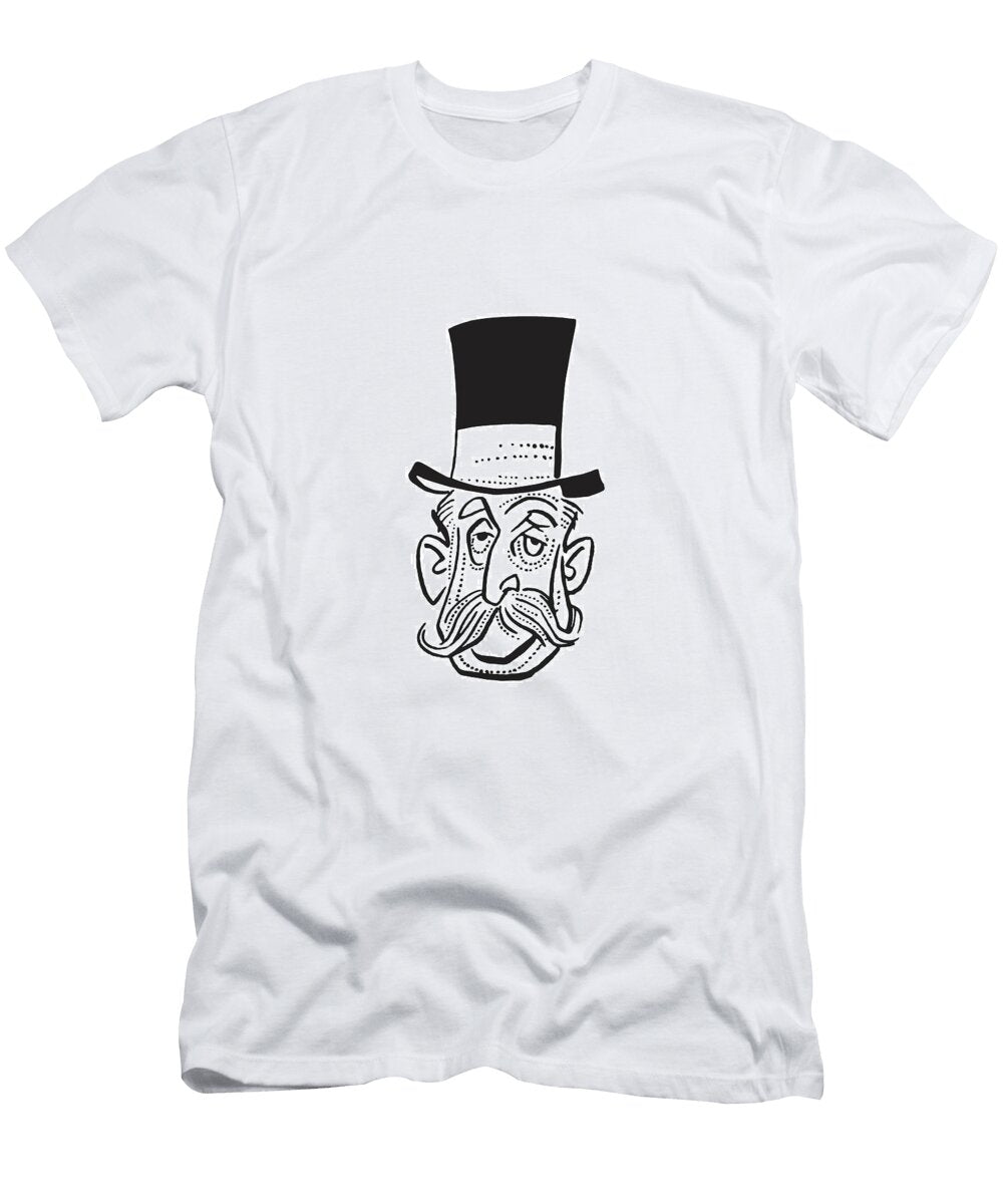 1 Skeptical Man in Top Hat with Monocle Csa Images T-Shirt