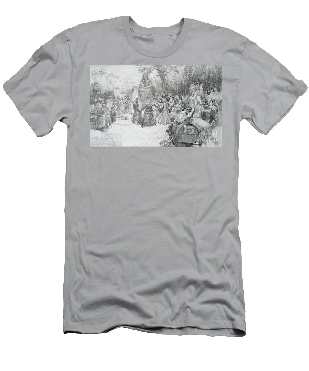 1 Sketch Maslenitsa Farewell to Winter 17th Century Simon Kozhin T-Shirt