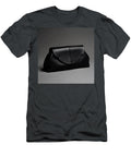 1 Sleek Black Leather Clamshell Clutch with Wing Detail Elegant Evening Handbag Talha Khan T-Shirt