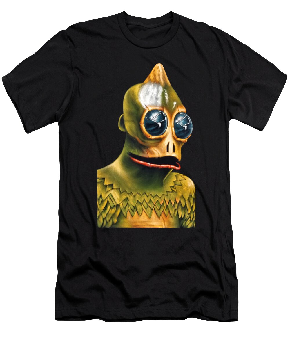 1 Sleestak From the Land of the Lost Tv Show Oil on Velvet By Jorge Torrones Jorge Terrones T-Shirt