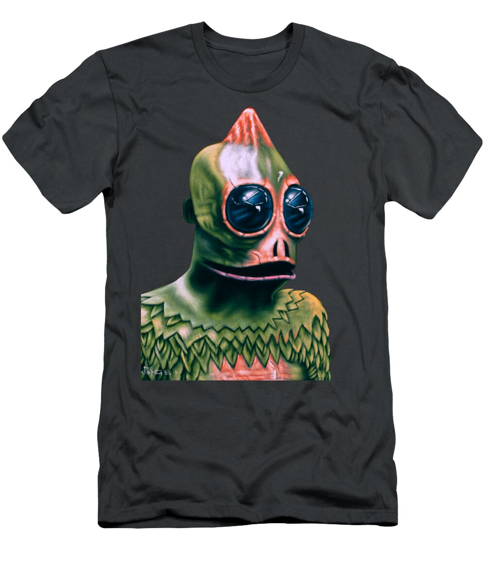 1 Sleestak From the Land of the Lost Tv Show Oil on Velvet By Jorge Torrones Version 9 Jorge Terrones T-Shirt