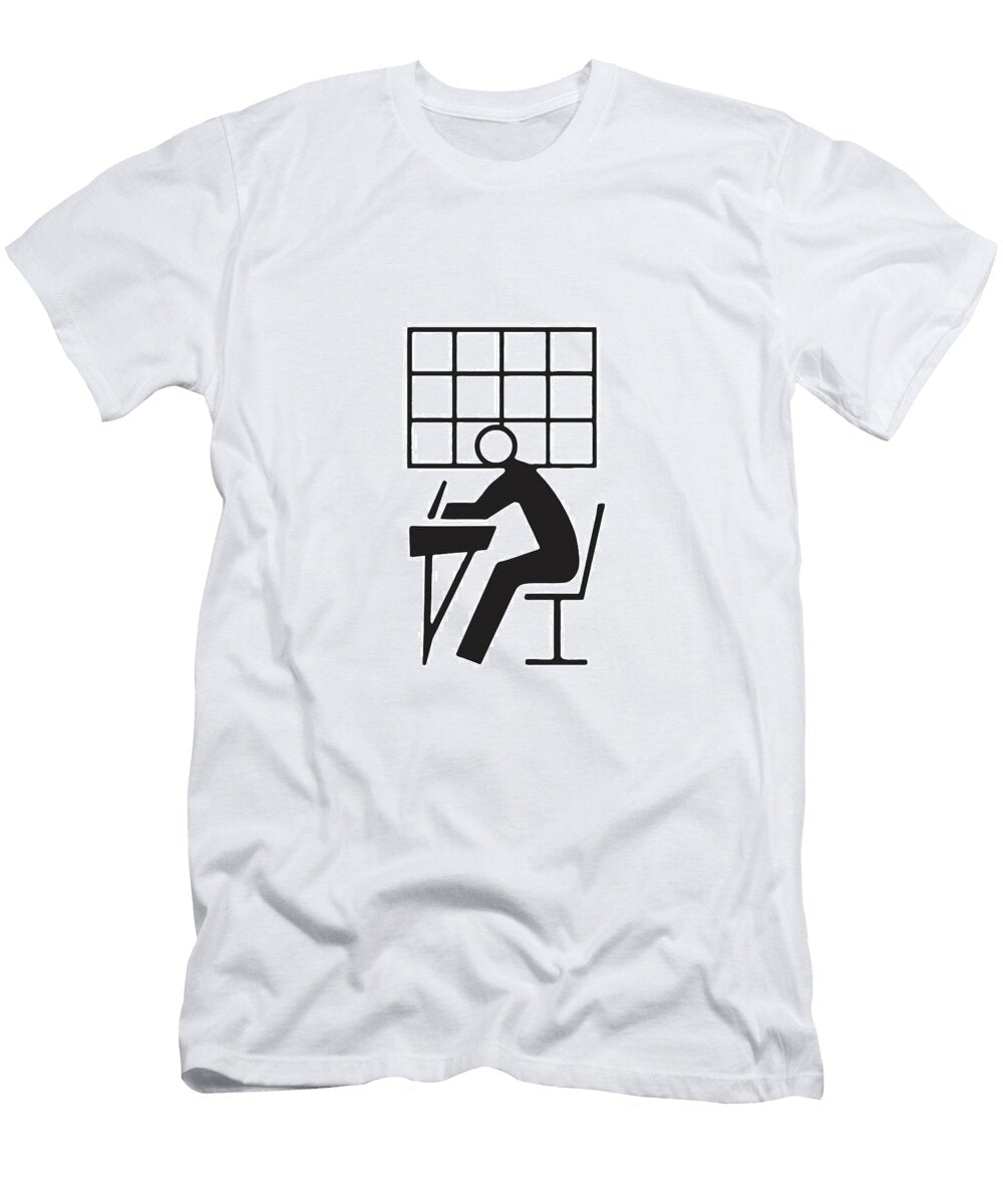 1 Student At Desk Csa Images T-Shirt