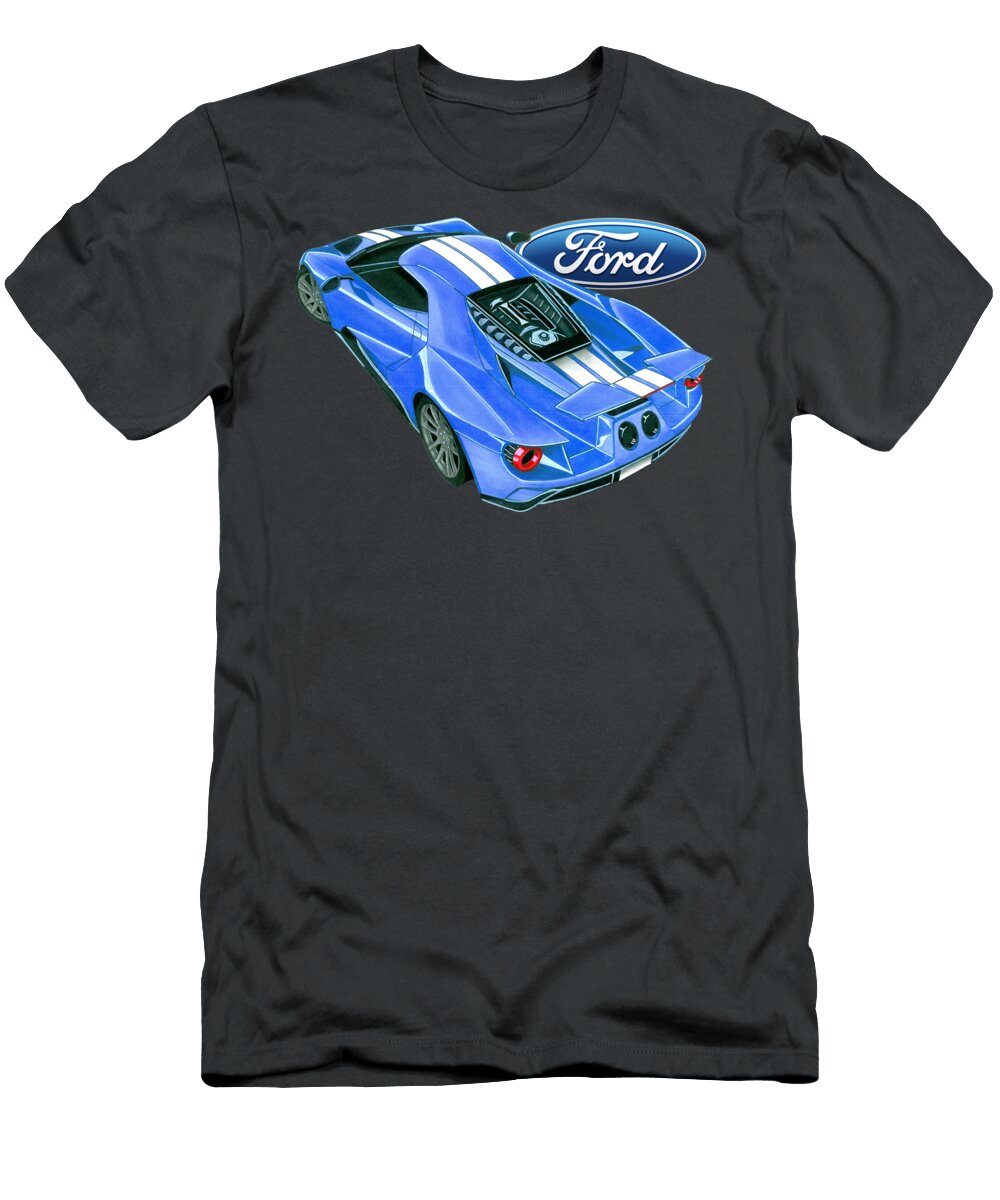 1 Supercar Ford Gt with Turbocharging V6 Engine Vladyslav Shapovalenko T-Shirt