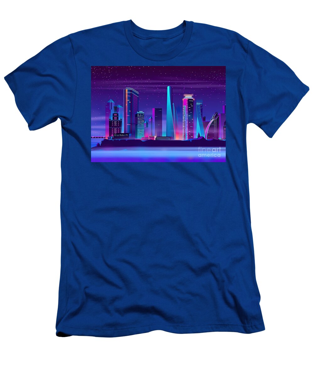 1 Synthwave Neon City Evie Keeley T-Shirt