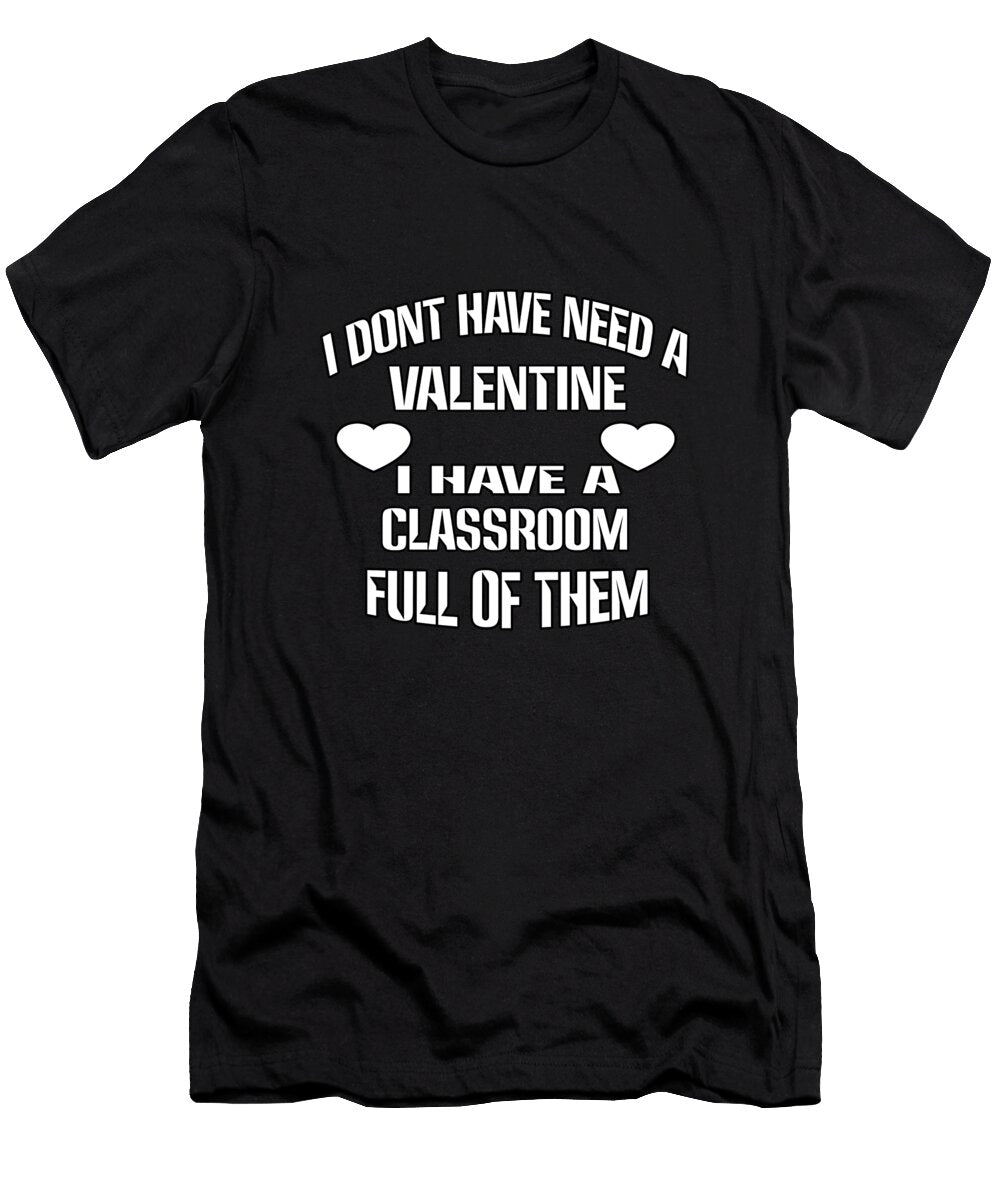 1 Teacher Valentines Day Funny Classroom School Gift Youssef Ettoubali T-Shirt
