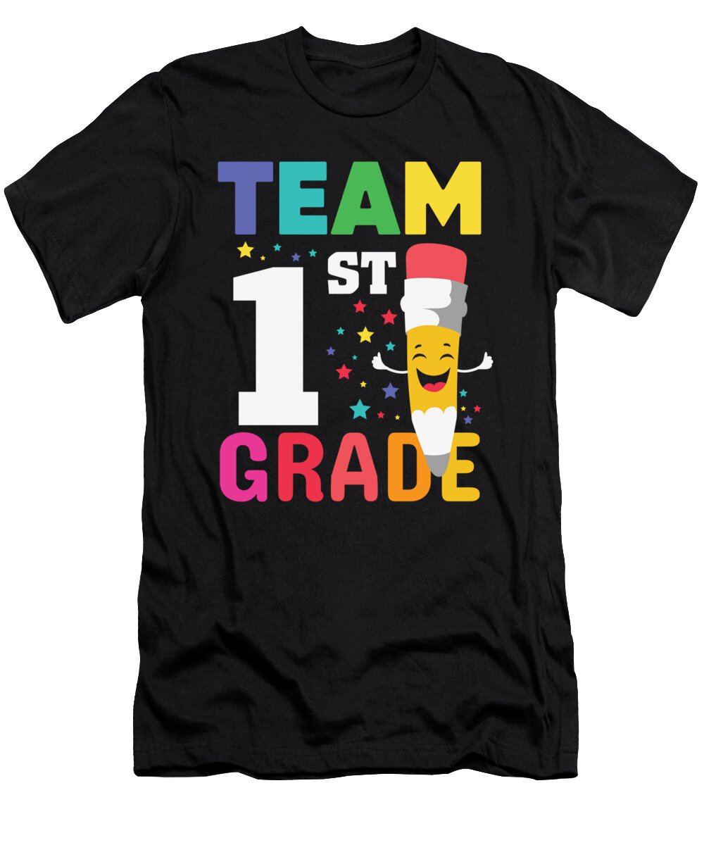 1 Team 1st Grade Funny for 1st Graders Licensed Art T-Shirt