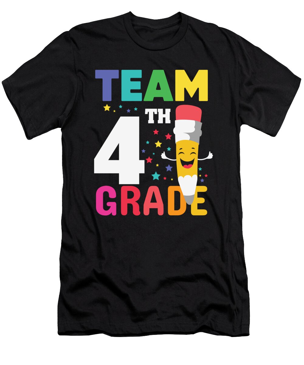1 Team 4th Grade Funny for 4th Graders Licensed Art T-Shirt