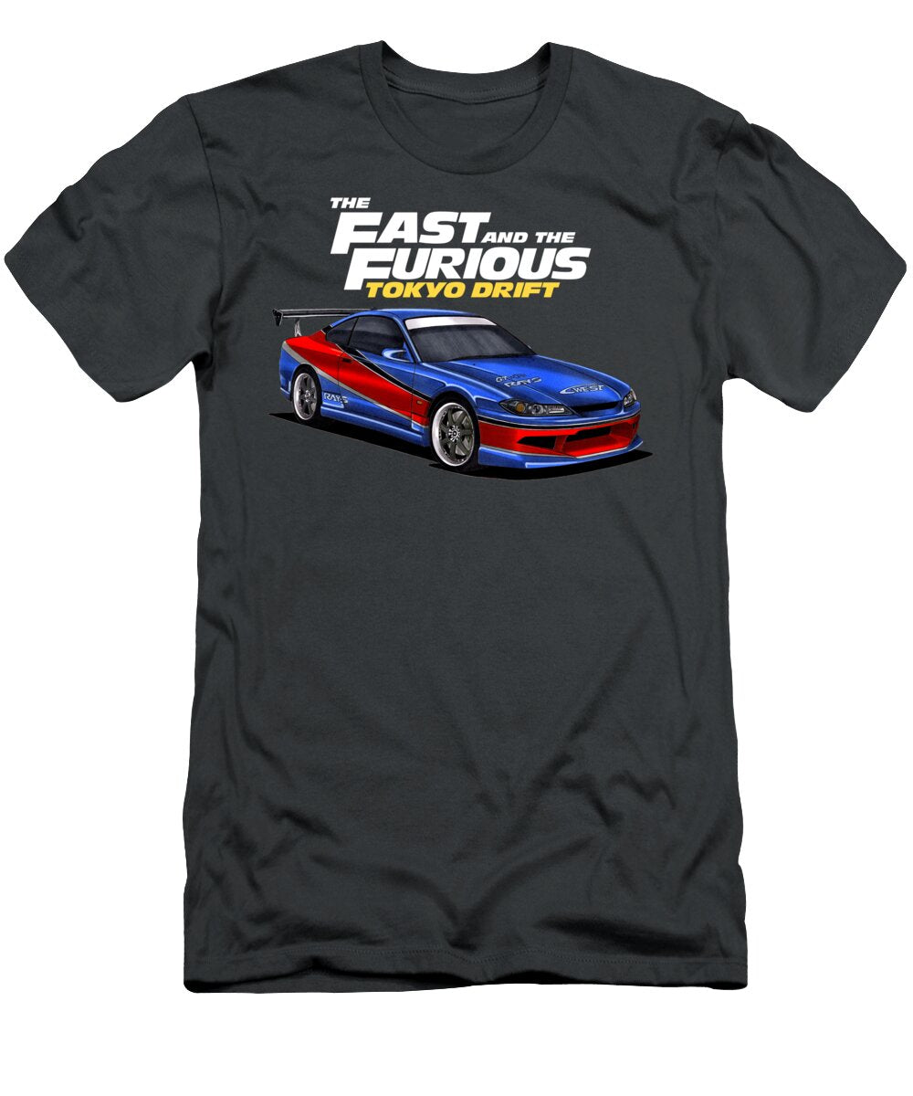 1 the Fast and the Furious Tokyo Drift Nissan Silvia S15 Spec S C West Rb26dett Twin Turbo Vladyslav Shapovalenko T-Shirt