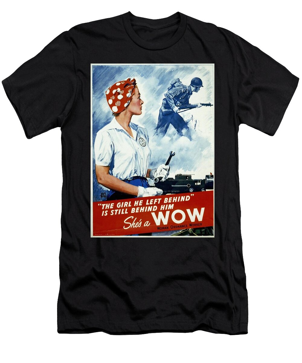 1 the Girl He Left Behind Is Still Behind Himshes a Wow Adolph Treidler American T-Shirt