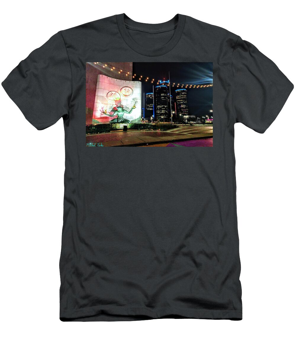 1 the Spirit of Detroit Michael Rucker T-Shirt