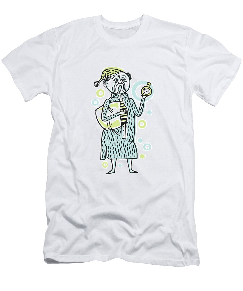 1 Tired Man in Nightshirt Csa Images T-Shirt